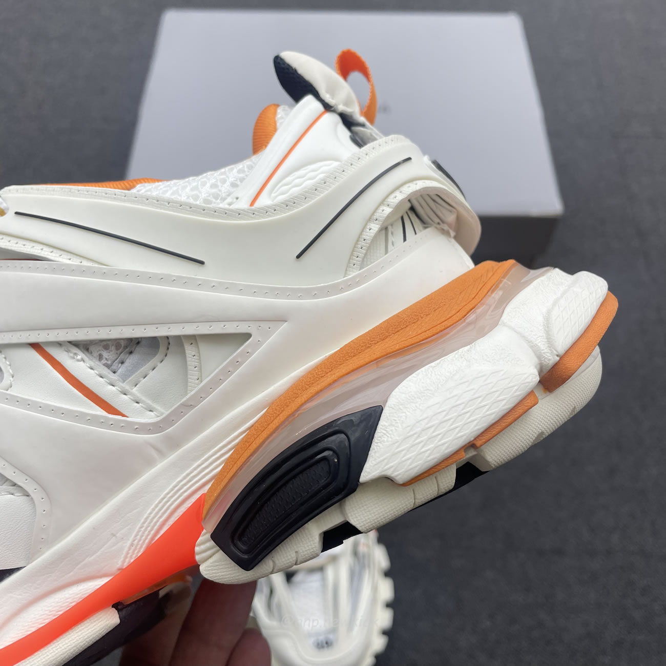 Balenciaga Track White Orange Womens 542436 W1gb1 9059 (9) - www.newkick.vip